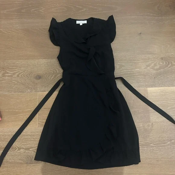 Zara Black Ruffle Mini Dress - Picture 1 of 2